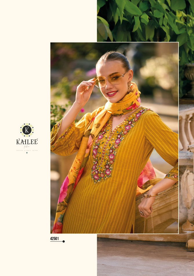 Begum Vol 5 By kailee 42501 to 42508 Pure Cotton Designer Kurti With Bottom Dupatta Wholesalers In Delhi